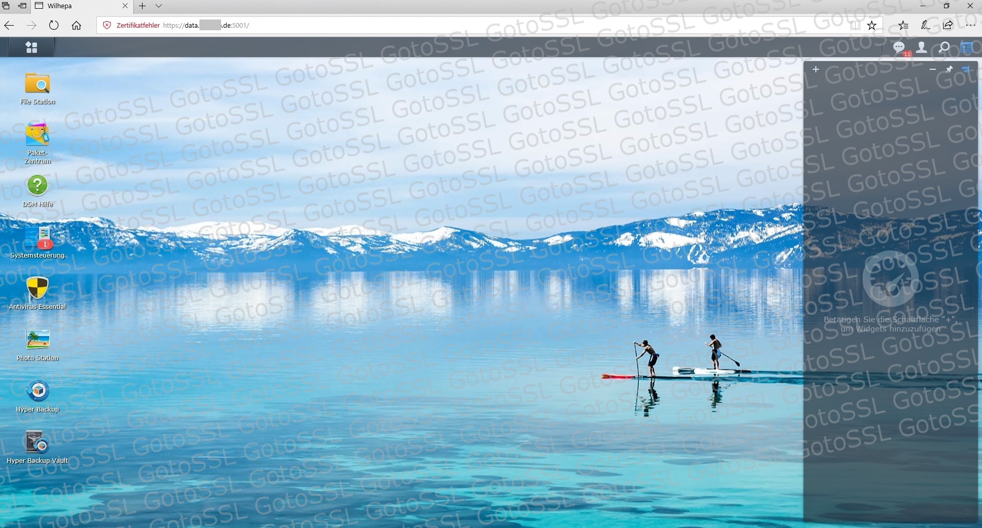 Anmeldung an Synology NAS