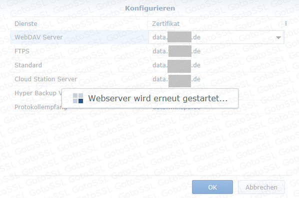 Webserver startet
